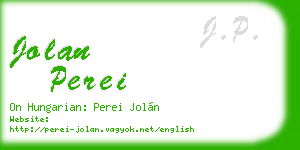 jolan perei business card